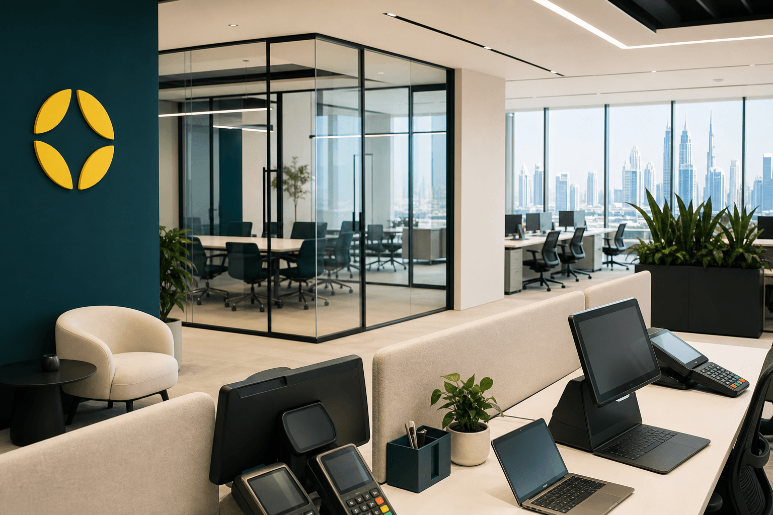 NexVio office and team workspace